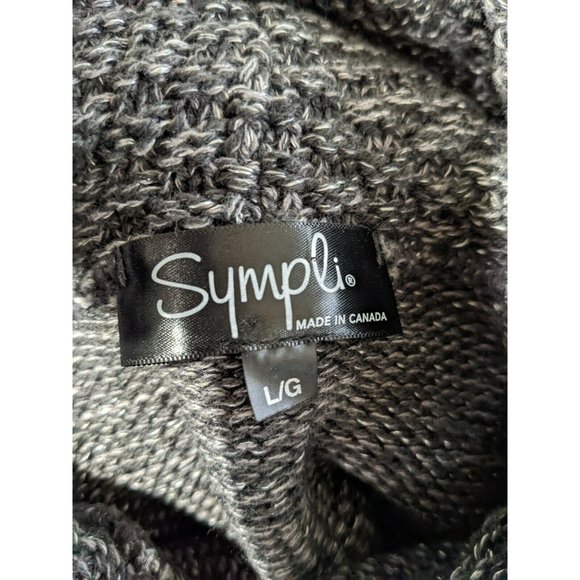 Sympli Womens Size Large Sweater Dress Pullover Gray Cowl Neck Side Slits Canada - Picture 7 of 10